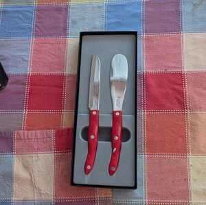 Red Cutlery Set with Stainless Steel Blades